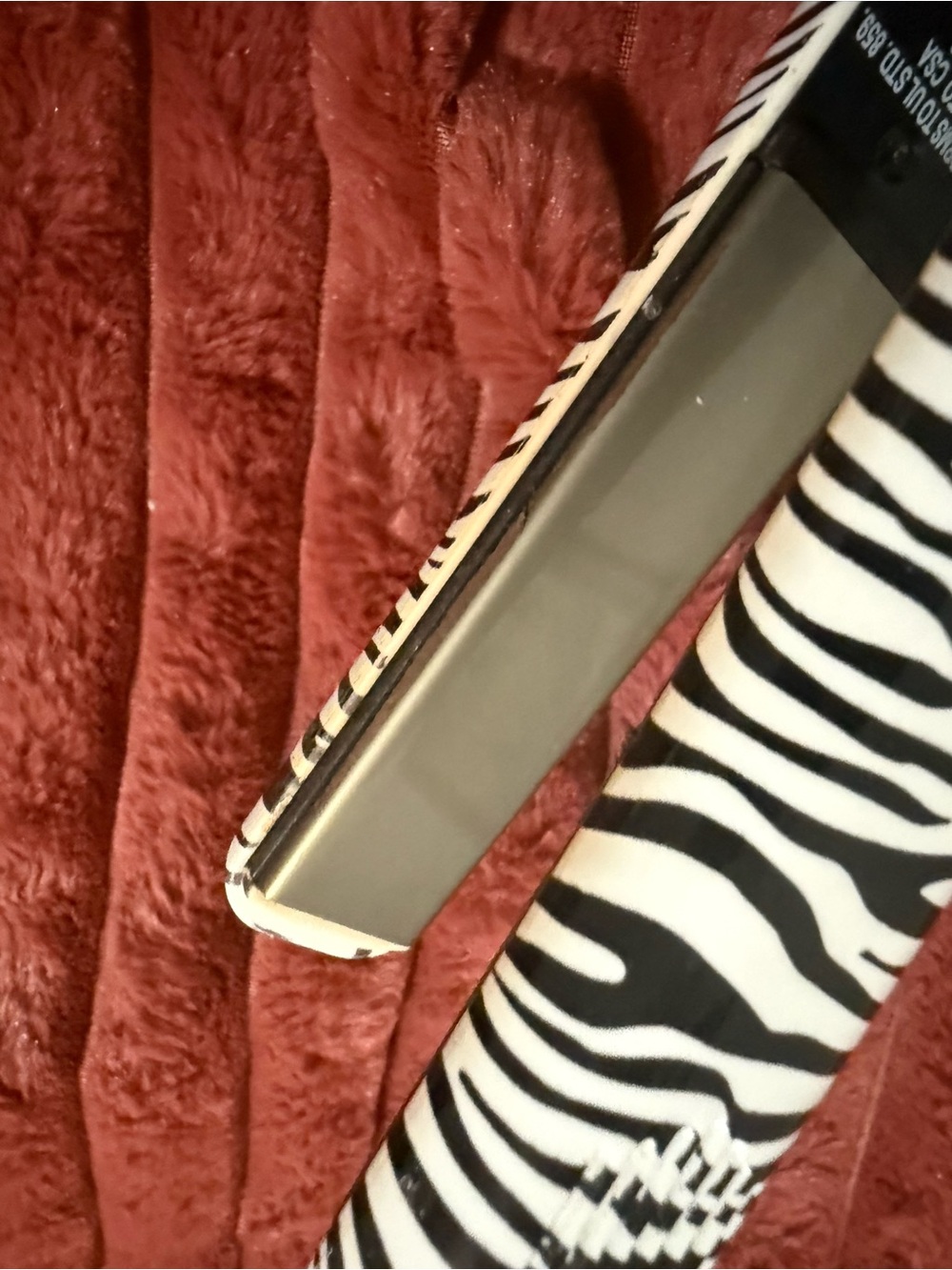 Zebra Stripe Ceramic Hair Straightener - Black & White